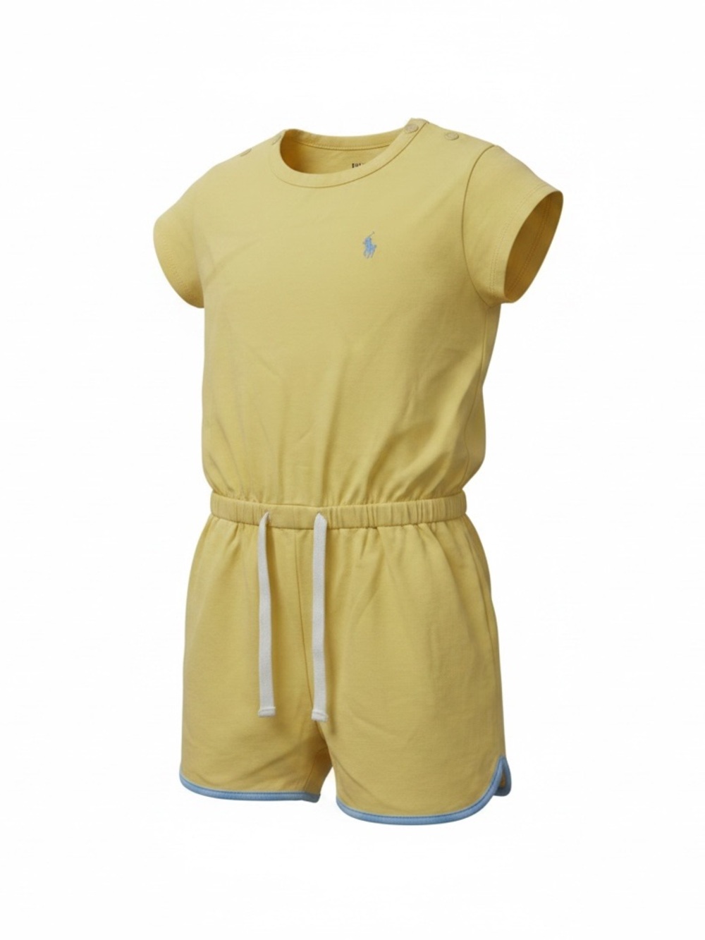 Polo Ralph Lauren Girls Size 6X Yellow Blue Pony Romper